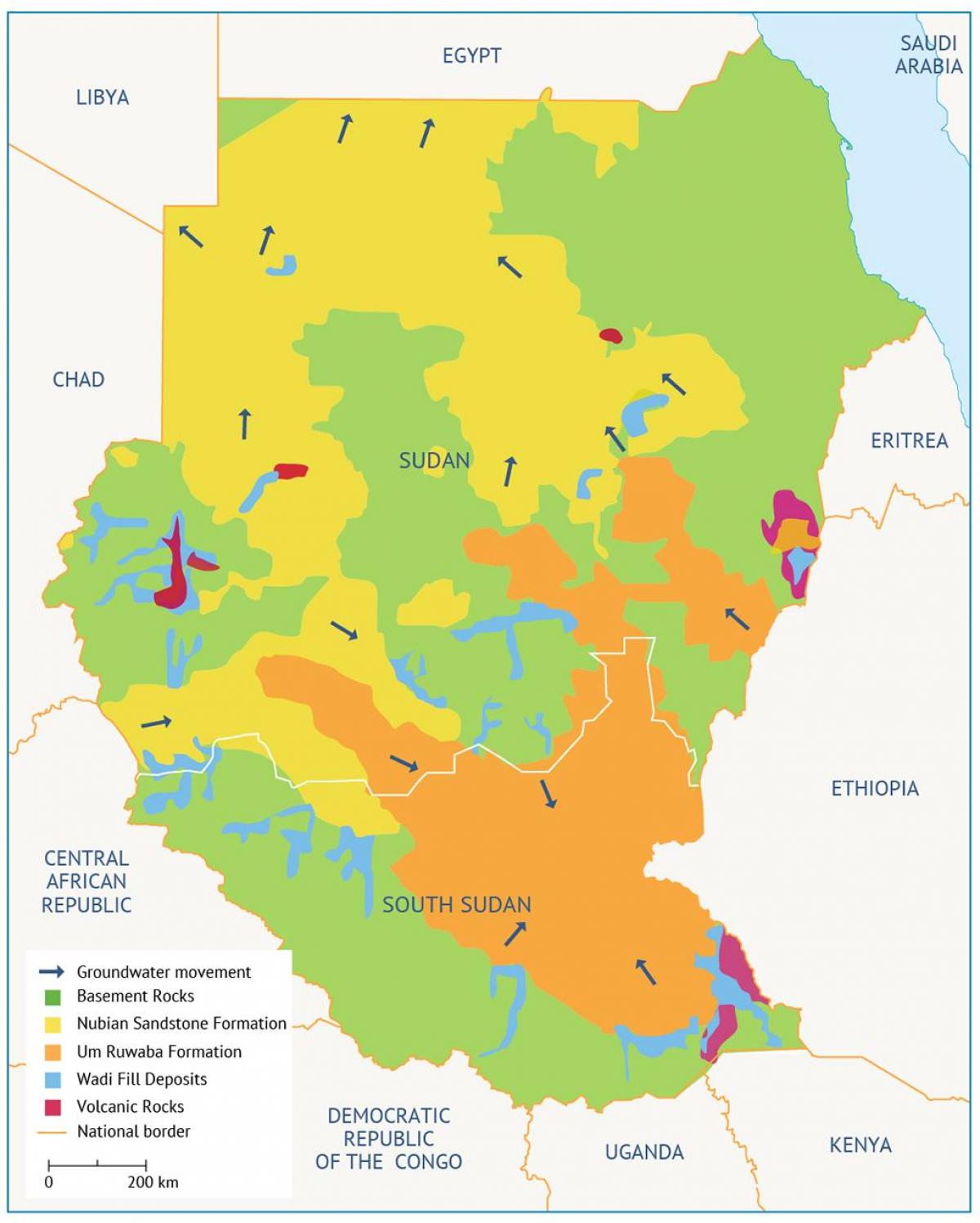 خريطة السودان حوض 