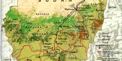 خريطة السودان الجغرافية
