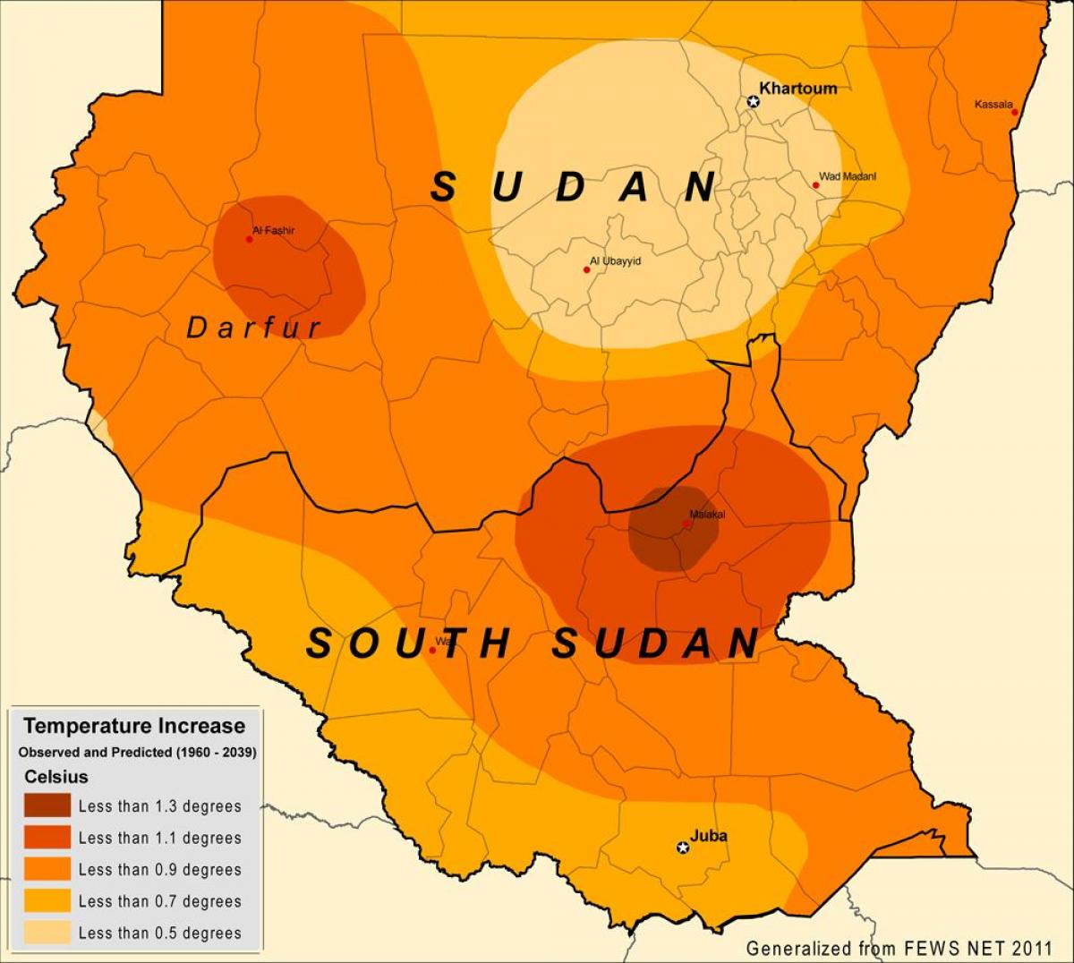 خريطة السودان المناخ